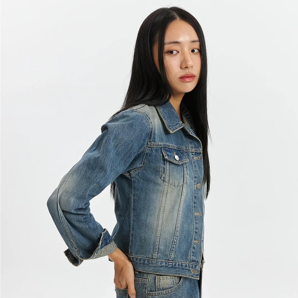 KAFFE Denim Button Jacket